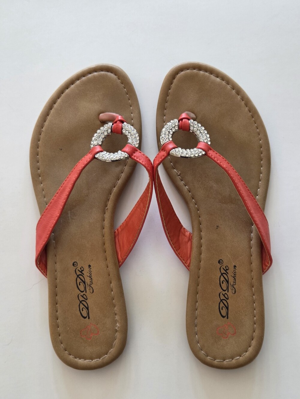 DbDk Fashion Rhinestone Flip Flops Sandals In Box Size 8.5 - Picture 9 of 10